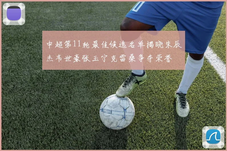 中超第11轮最佳候选名单揭晓朱辰杰韦世豪张玉宁克雷桑争夺荣誉